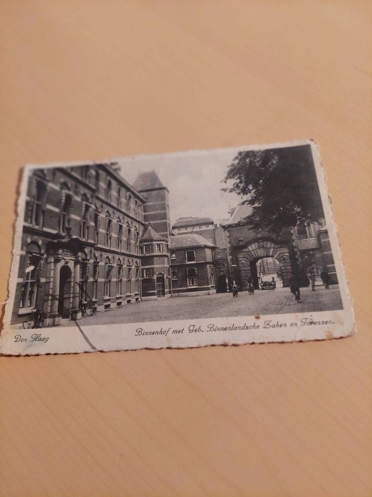 kaart . Den haag binnehof, Ophalen of Verzenden, Voor 1920, Gelopen, Gebouw