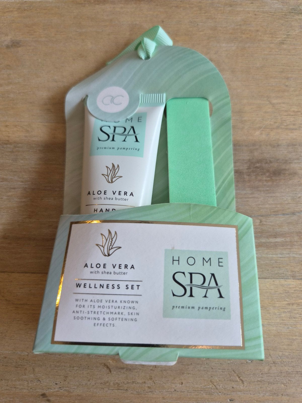Home Spa Wellness Set Aloë Vera Handcrème & Vijl, Ophalen of Verzenden, Nieuw, Overige typen