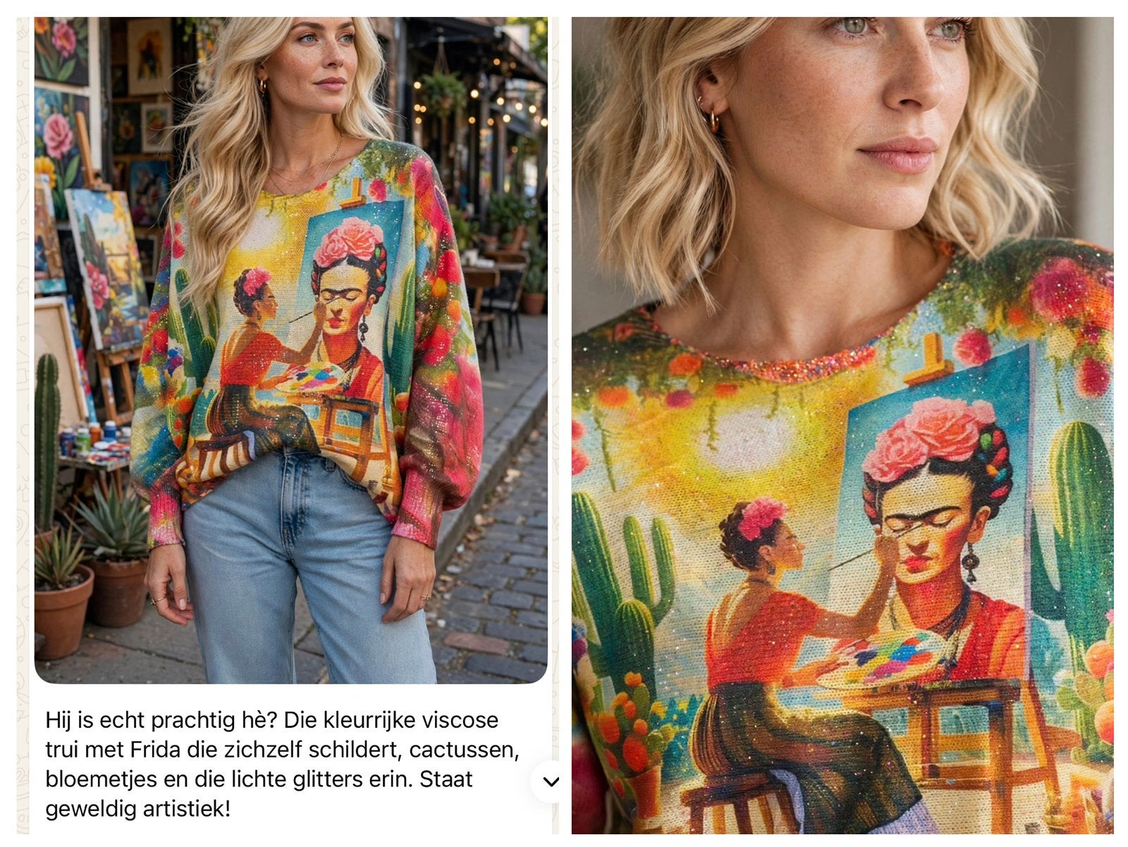 Nieuw Frida Kahlo Sweater Onesize, Kleding | Dames, Ophalen of Verzenden, Nieuw, Maat 42/44 (L), Meerkleurig