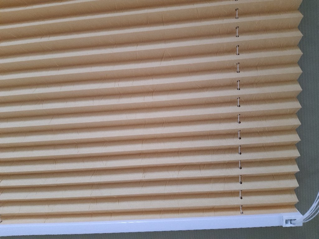 Zonnig geel plisségordijn b 195 x h 125,5 cm, Ophalen, Gebruikt, 125 cm, Geel