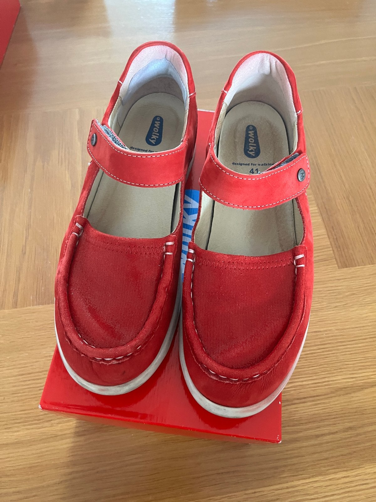Wolky rode instappers - Maat 41 - Two Stretch, Ophalen, Gedragen, Rood, Instappers