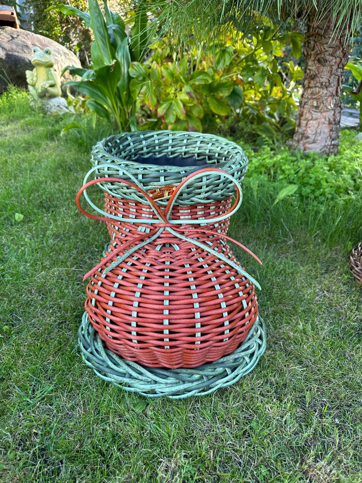 Laarsvormige rotan plantenbak  in verschillende kleuren, Tuin en Terras, Kunststof, Minder dan 30 cm, Minder dan 60 cm, Nieuw