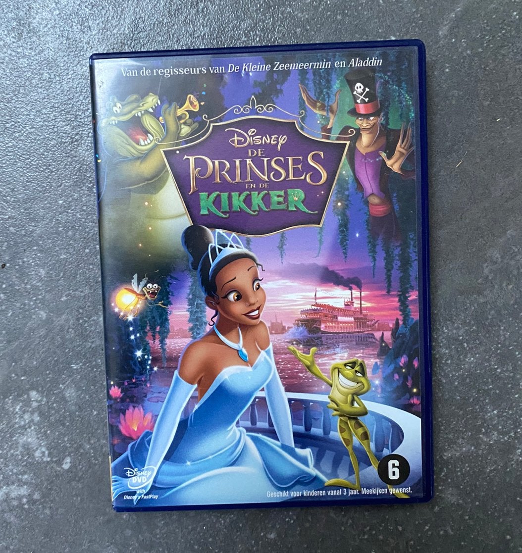 Disney DVD de prinses en de kikker, Alle leeftijden, Ophalen of Verzenden, Zo goed als nieuw, Amerikaans