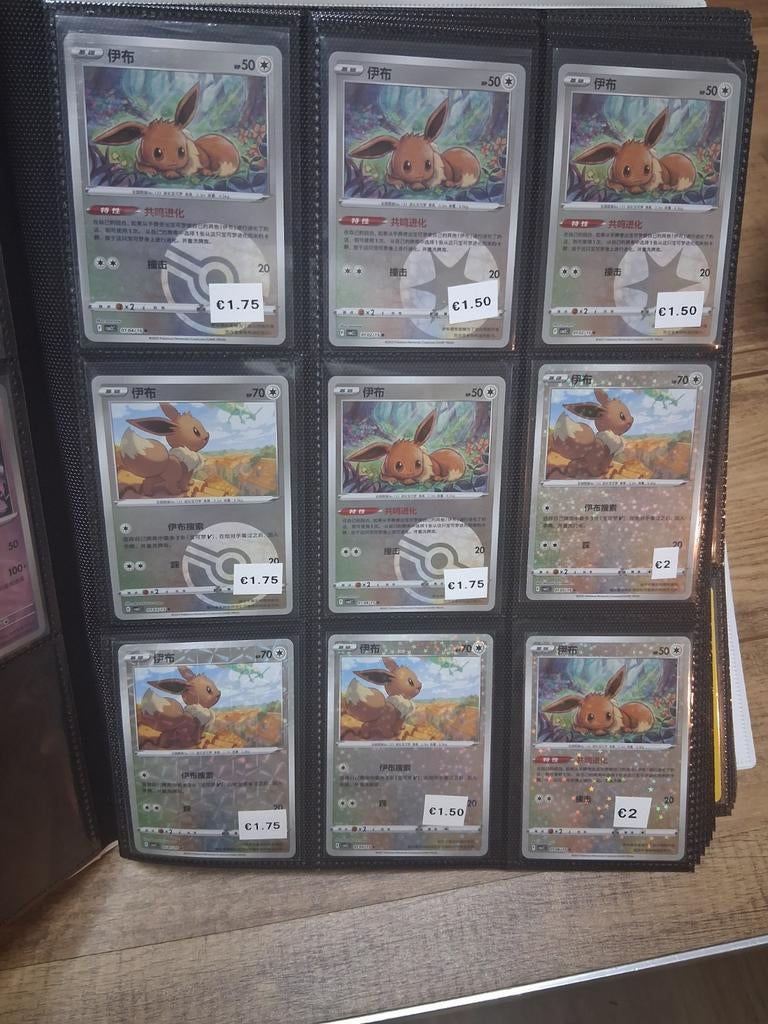 Pokémon Eevee Evoluties Kaarten - chinese gem pack, Ophalen of Verzenden, Gebruikt, Meerdere kaarten