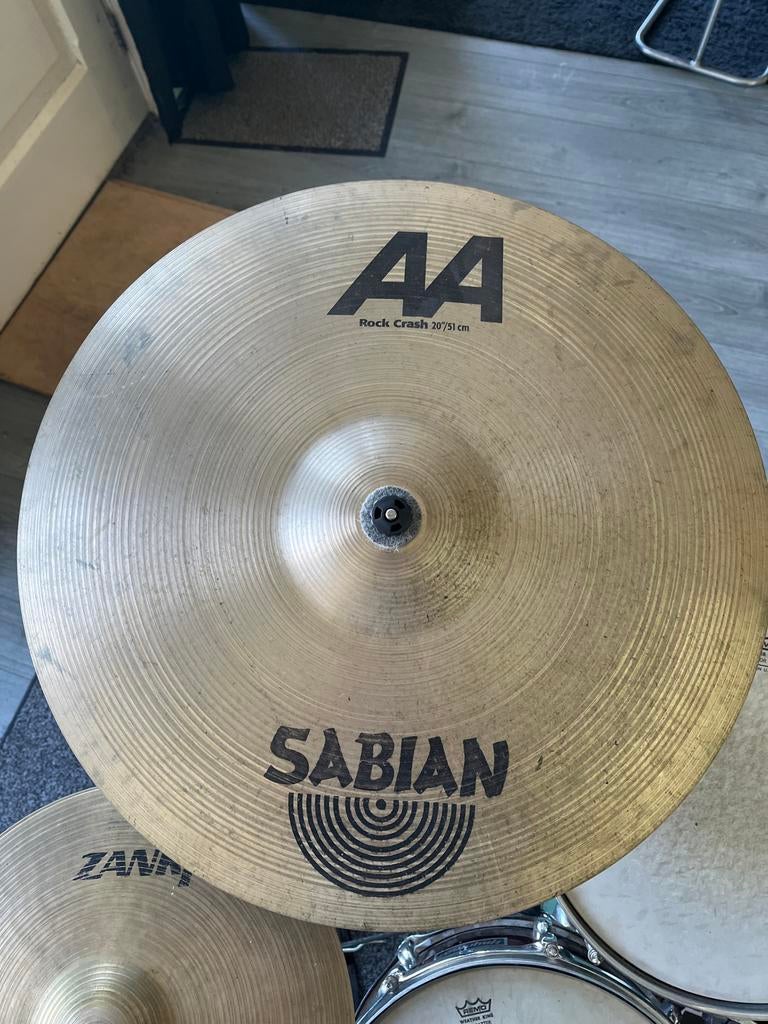Sabian AA Rock Crash 20"/51 cm - Met minimale keyhole, Ophalen of Verzenden, Gebruikt, Overige merken