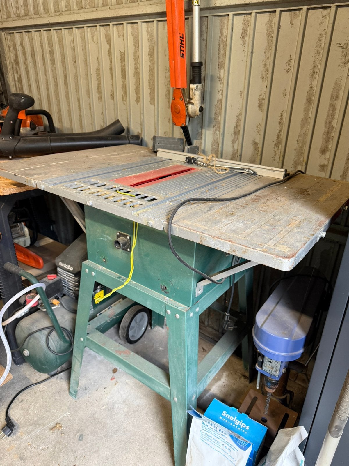 Ferm tafelzaag te koop!, Doe-het-zelf en Verbouw, Gereedschap | Zaagmachines, Ophalen, Gebruikt, Cirkelzaag, 70 mm of meer