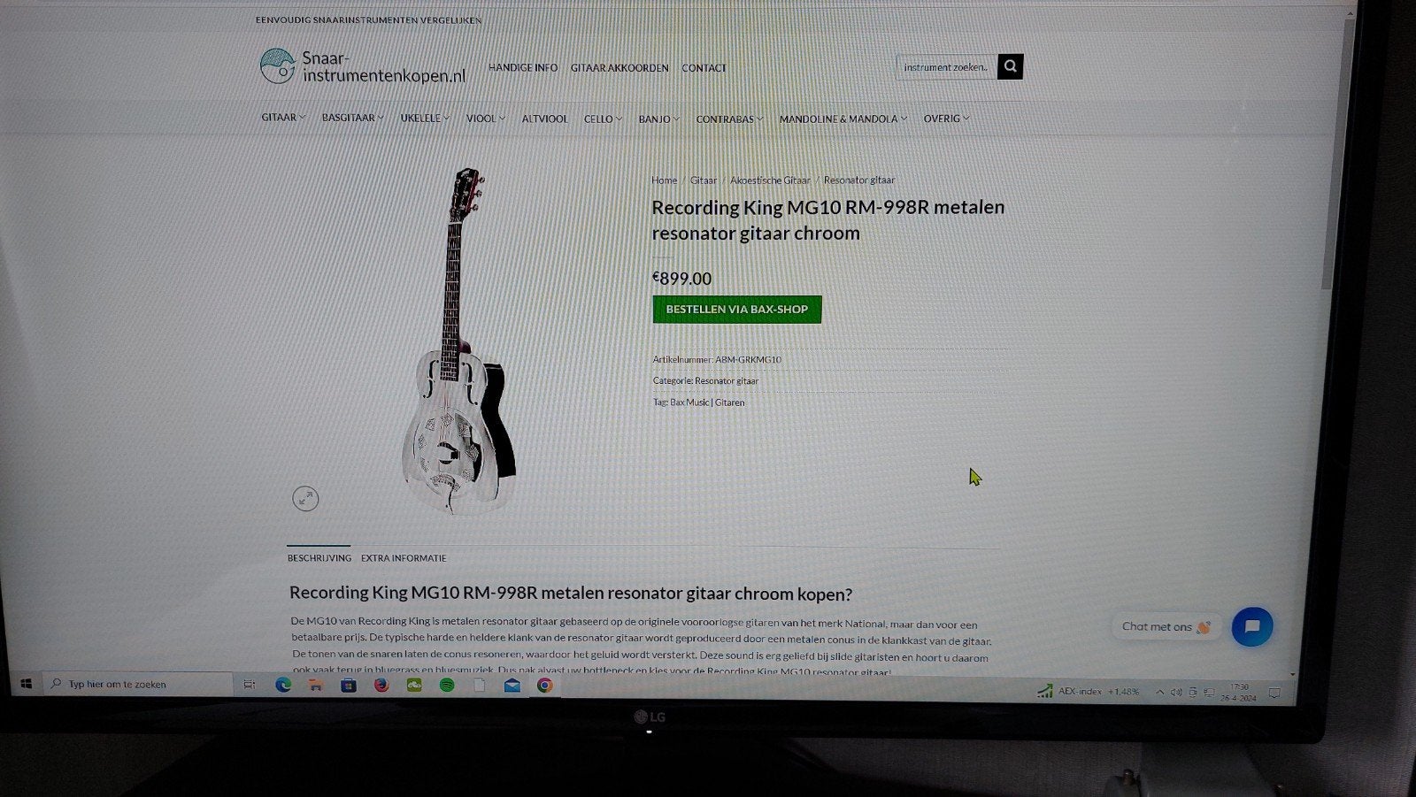 te koop nieuwe /nooit gebruikte vergroomde Dobro, Ophalen, Nieuw, Resonator- of Dobrogitaar