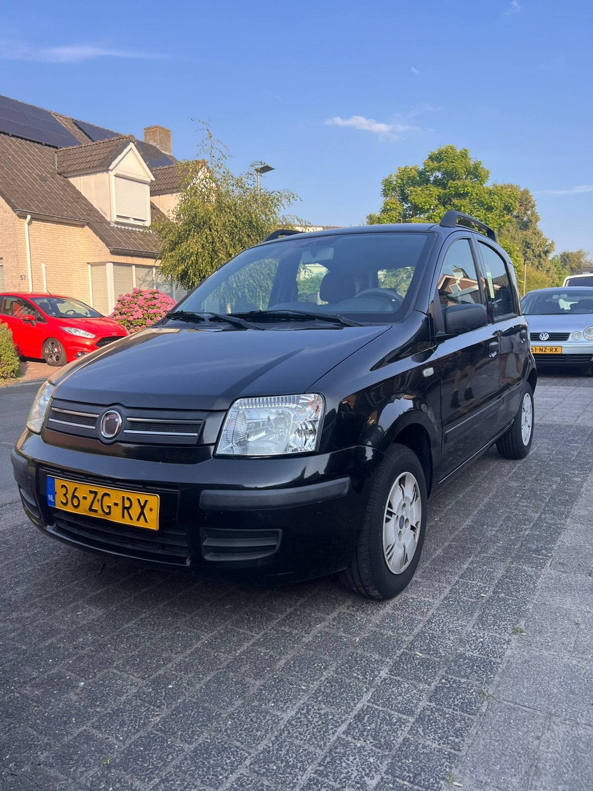 Fiat Panda 1.2 2008 Zwart AIRCO Nette Staat, Voorwielaandrijving, Zwart, Origineel Nederlands, Handgeschakeld