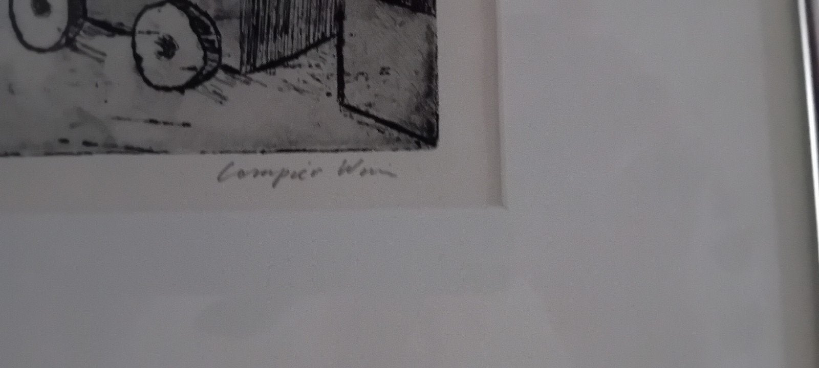 Ets van  Wim Compier, genummerd en gesigneerd, Antiek en Kunst, Ophalen, Dagelijks leven, Genummerd, 1950 - 1999