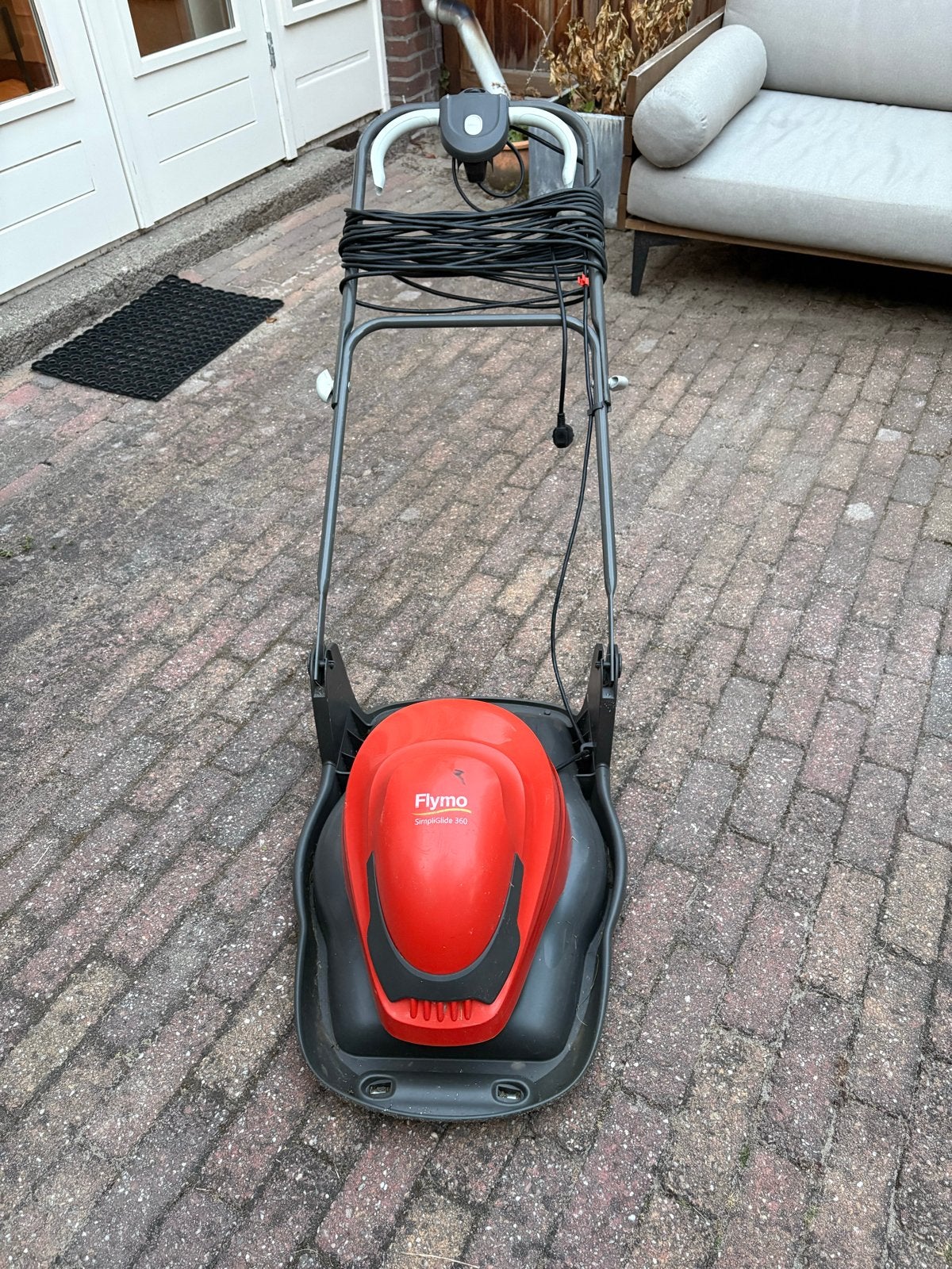 Flymo SimpliGlide 360 elektrische zweefmaaier / grasmaaier, Ophalen, Gebruikt, Elektrische grasmaaier, 30 t/m 39 cm