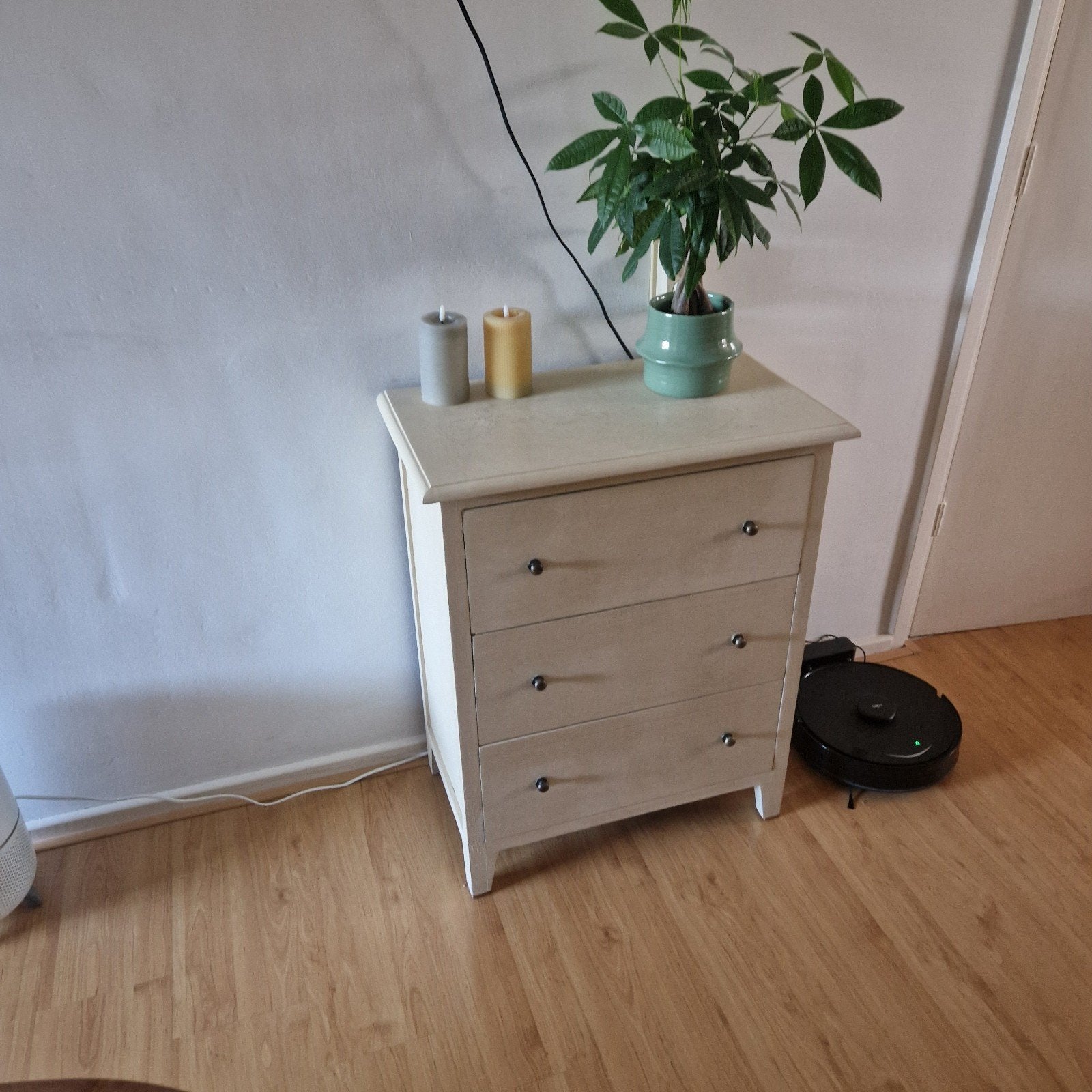 Ladekast met 3 laden - Crèmekleurig, Ophalen, Gebruikt, Klassiek, 50 tot 100 cm