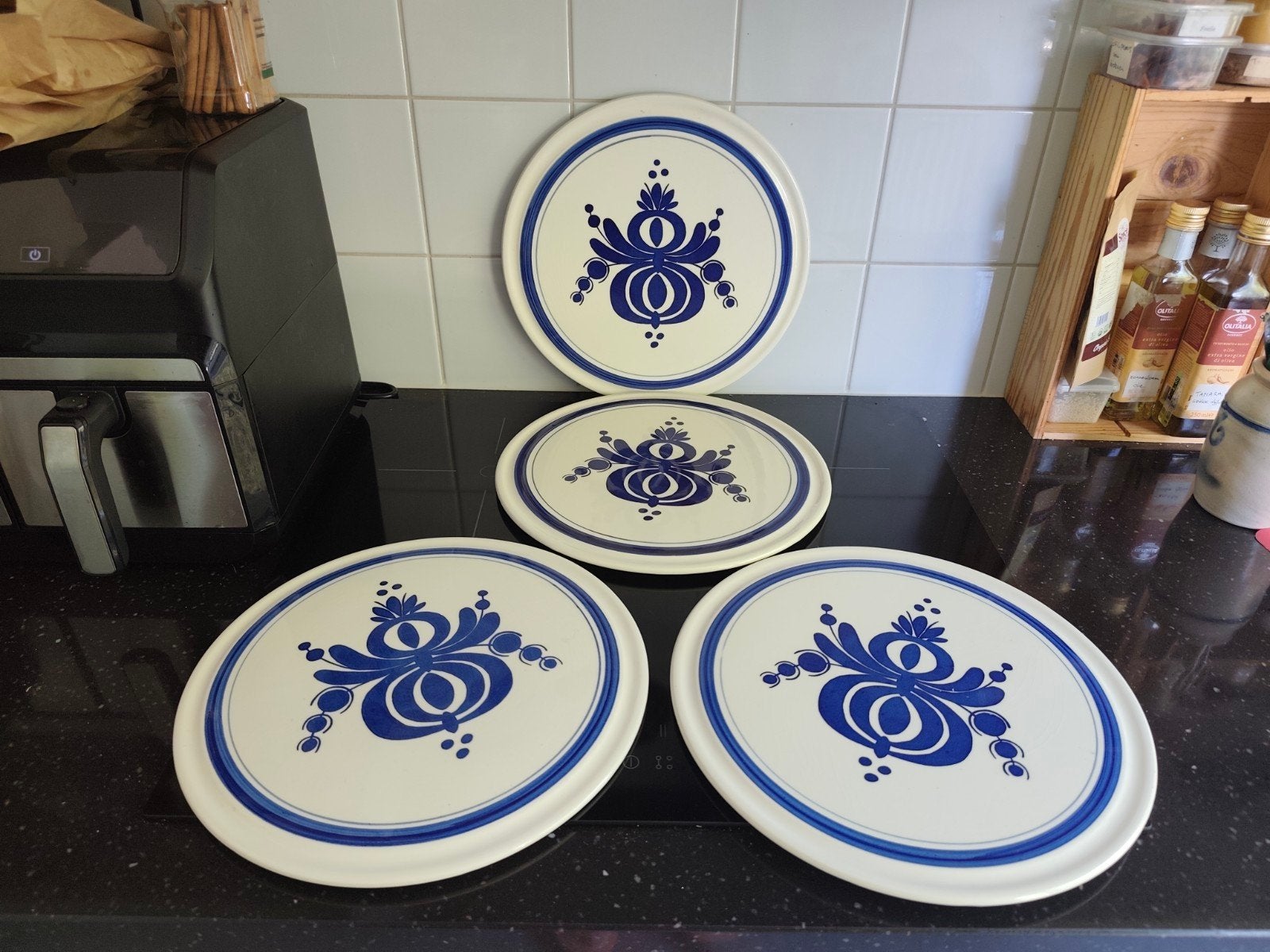 Schramberg SMF Majolika decor Hilversum 4x bord, Ø 31 cm, Ophalen of Verzenden