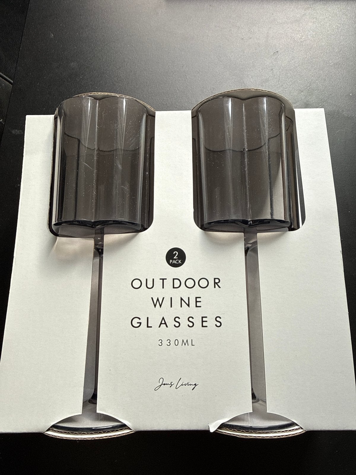 Outdoor wijnglazen 330ml - 2 stuks, Ophalen, Overige typen, Kunststof, Nieuw