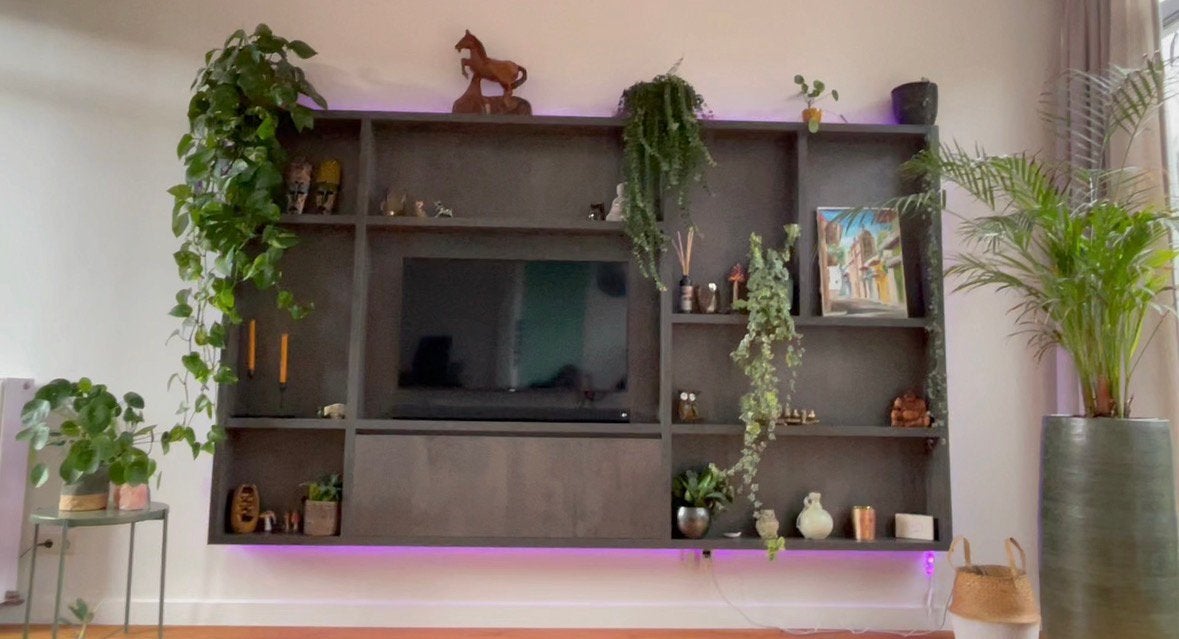 Maatwerk Kast - Zwevend TV-meubel/Boekenkast 180cm x 300cm, Huis en Inrichting, Kasten | Televisiemeubels, Ophalen, Overige materialen