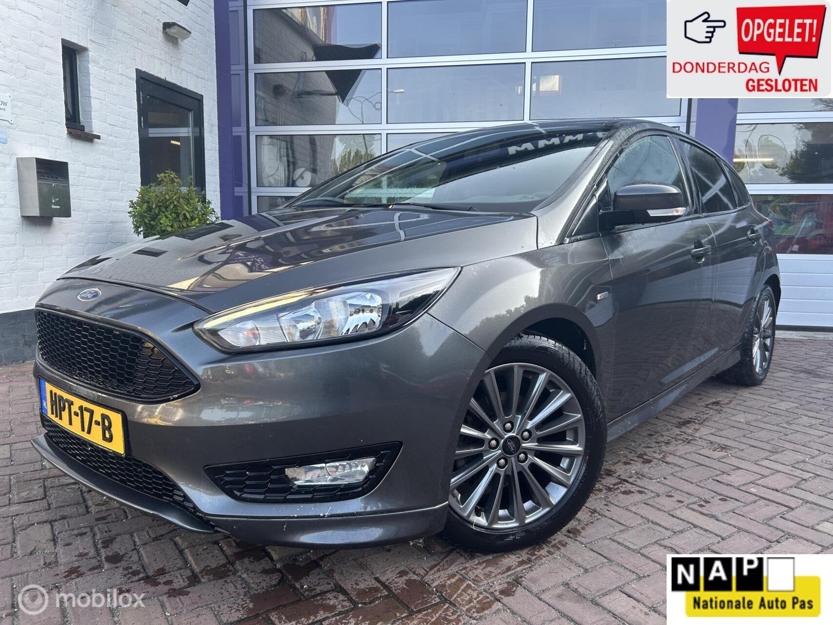 Ford Focus 1.0 ST-Line * AIRCO * LM VELGEN * A-SPOILER *, Auto's, Ford, Stof, Gebruikt, Euro 6, LED verlichting