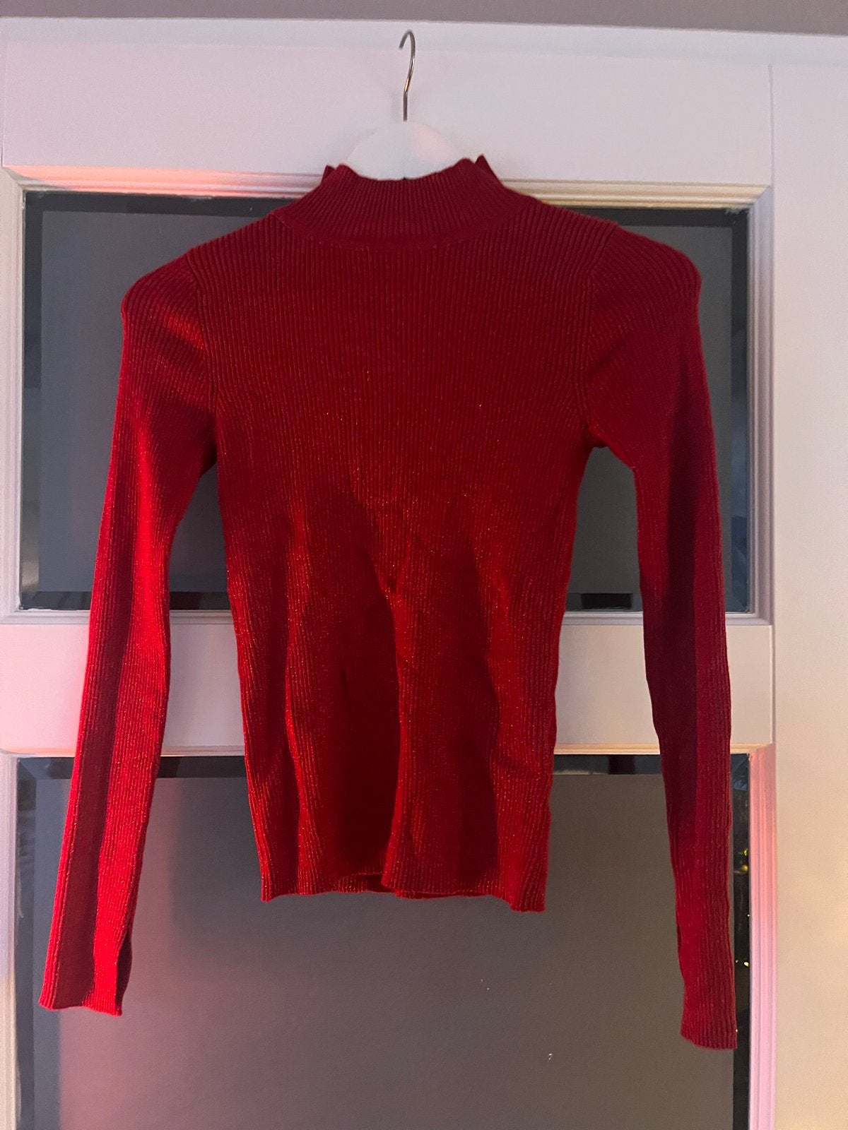 Rode glitter coltrui - Zo goed als nieuw xs, Ophalen of Verzenden, Zo goed als nieuw, Maat 38/40 (M), Rood