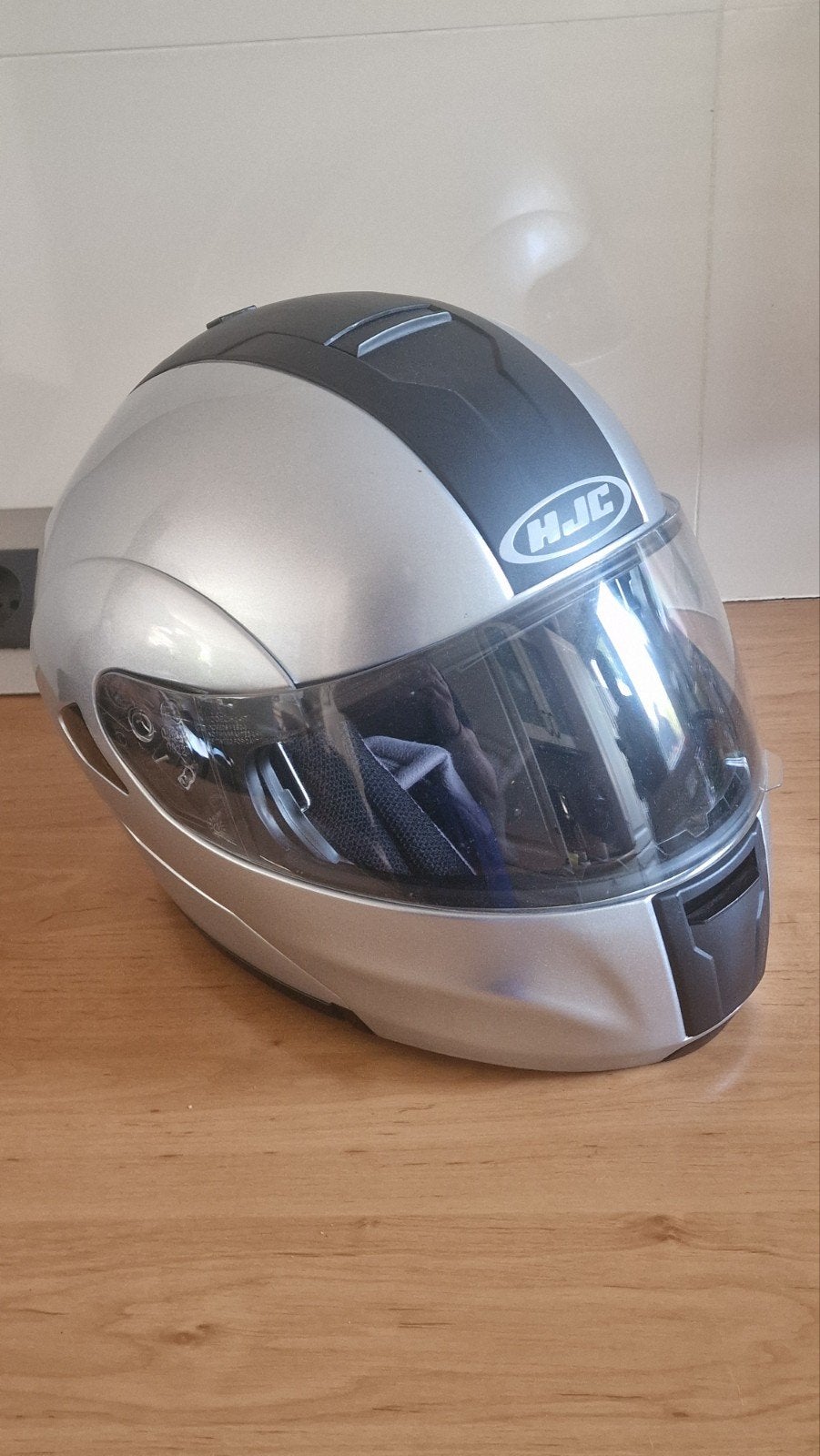 HJC Systeemhelm IS-MAX BT Zilver - Maat XS, Motoren, Kleding | Motorhelmen, Ophalen, XS, Systeemhelm, Dames