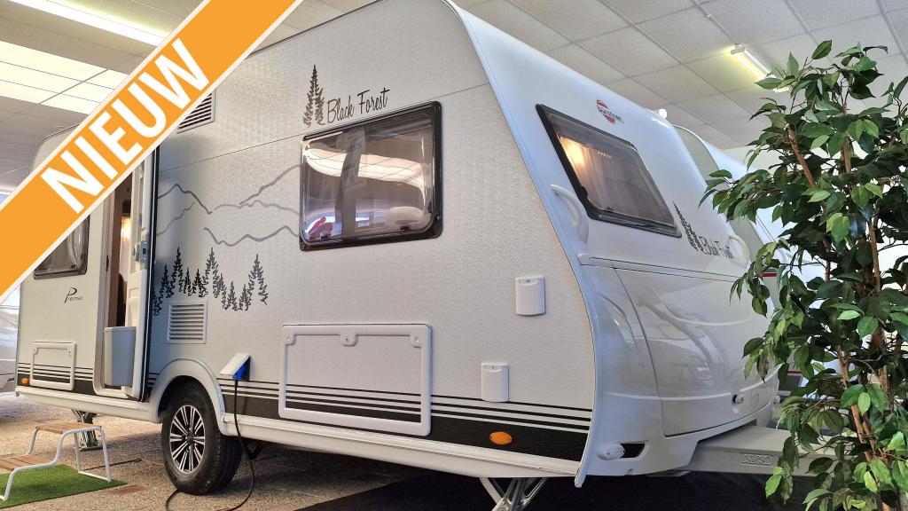 Bürstner Premio Black Forest 455 TS AANBIEDING!, Caravans en Kamperen, Bedrijf, 5 tot 6 meter, Tot en met 4, 1000 - 1250 kg