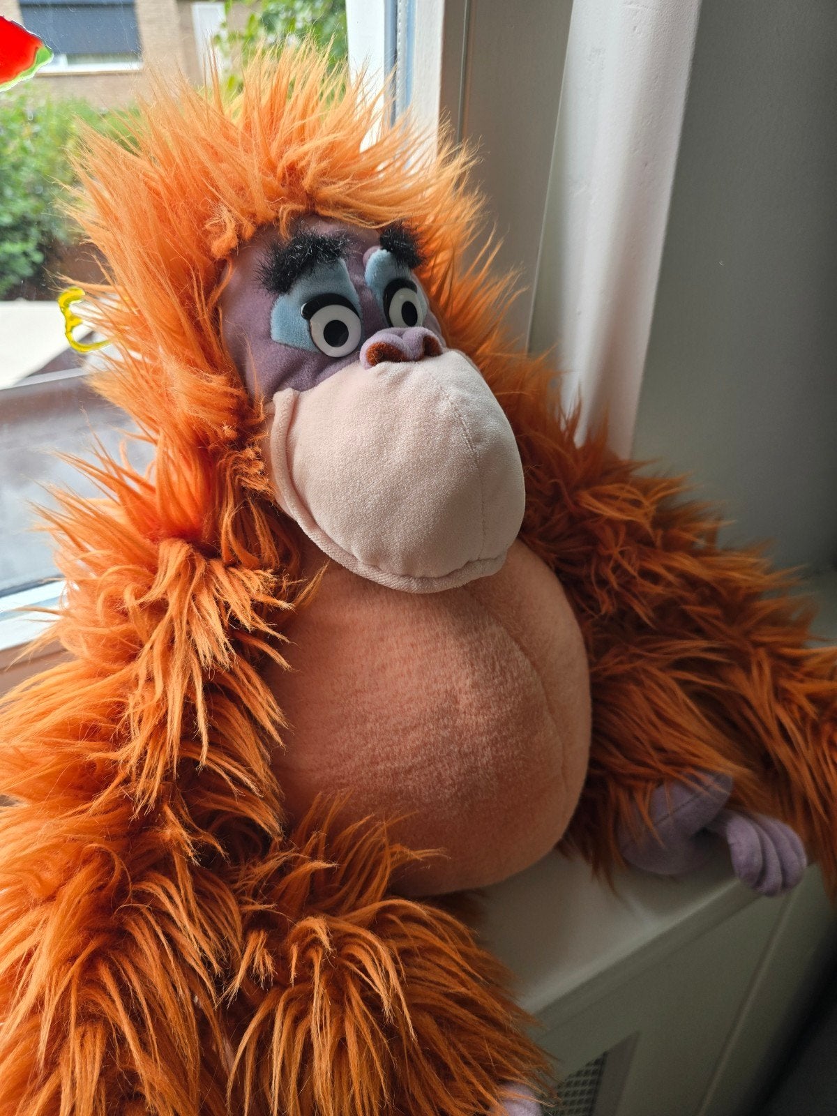Vintage Jungle Book King Louie knuffel, Oranje, Gebruikt, Overige merken, Overige karakters