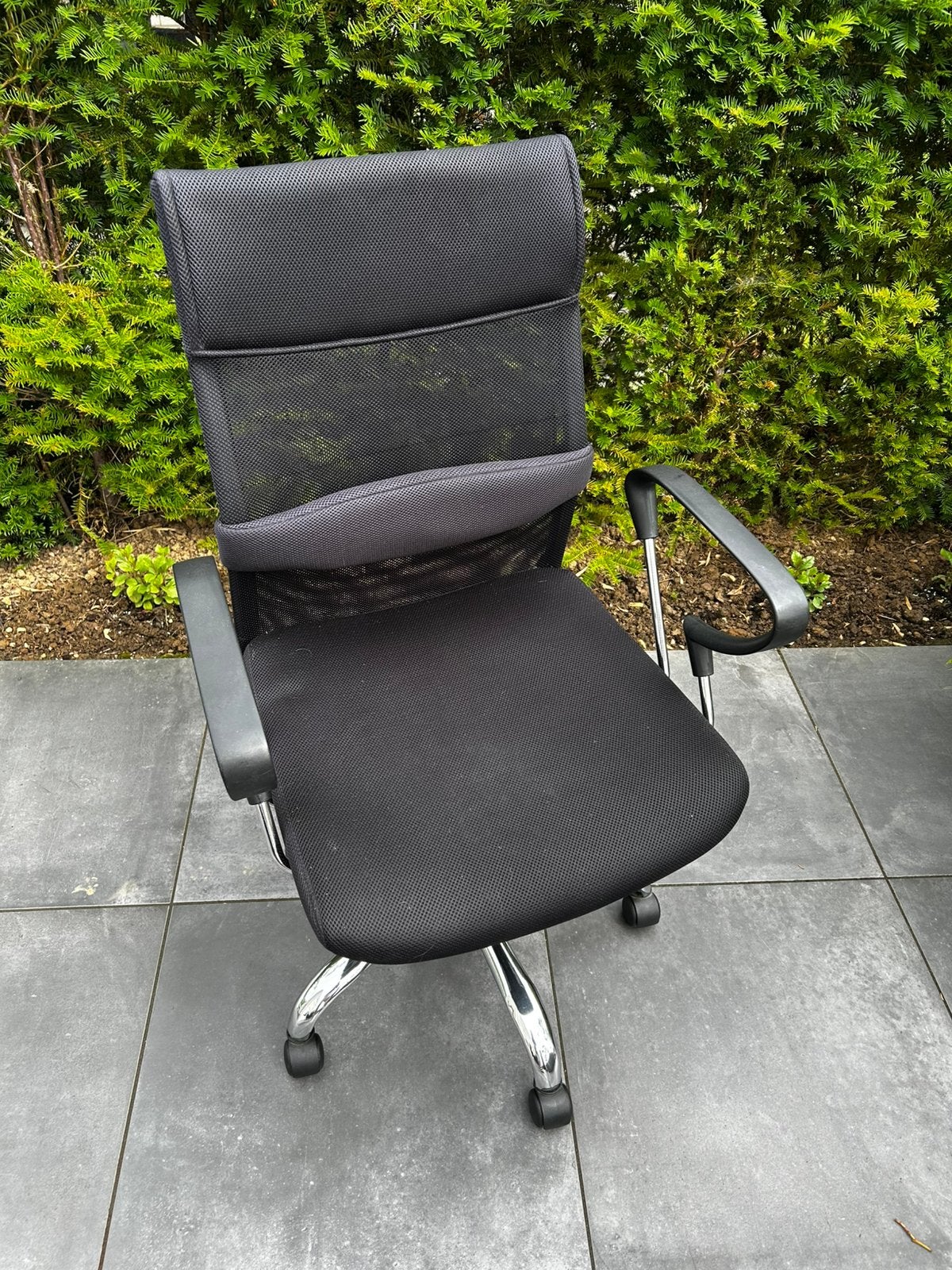 Bureau stoel met stoffen bekleding, Ophalen, Gebruikt, Zwart, Bureaustoel