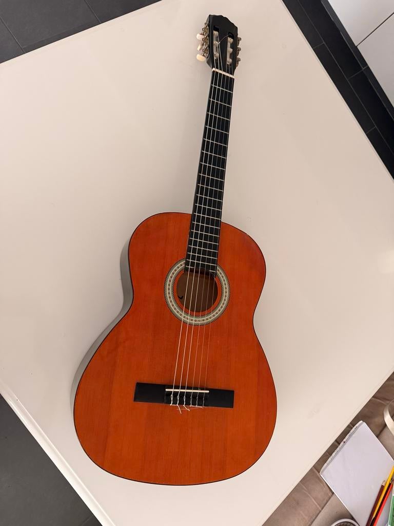 Klassieke Spaanse gitaar - Zwart/Houtkleur, Ophalen of Verzenden, Zo goed als nieuw, Klassieke of Spaanse gitaar