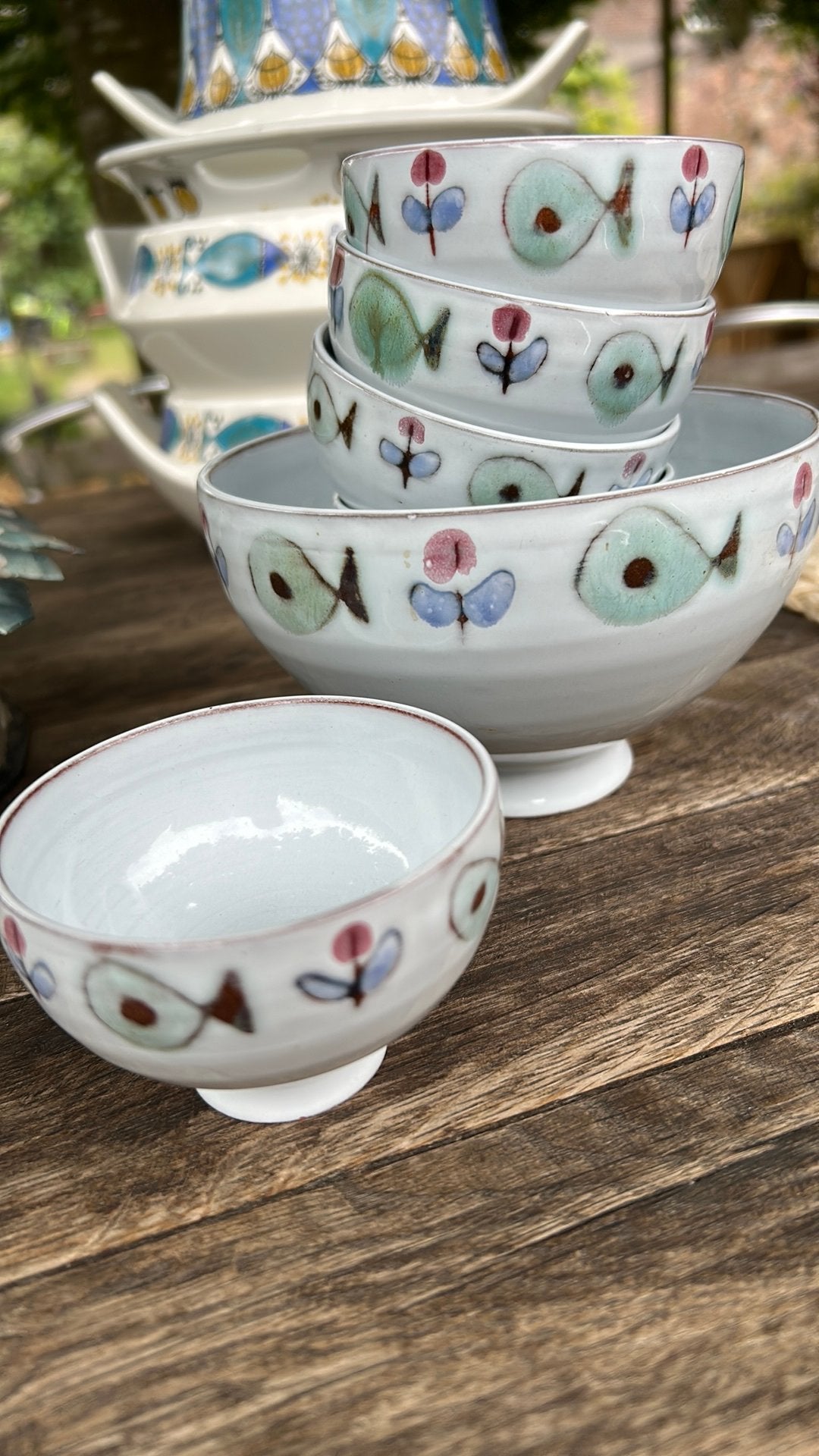 Midcentury keramiek pottery pindasetje in Hans Wagner-stijl, Antiek en Kunst, Ophalen of Verzenden
