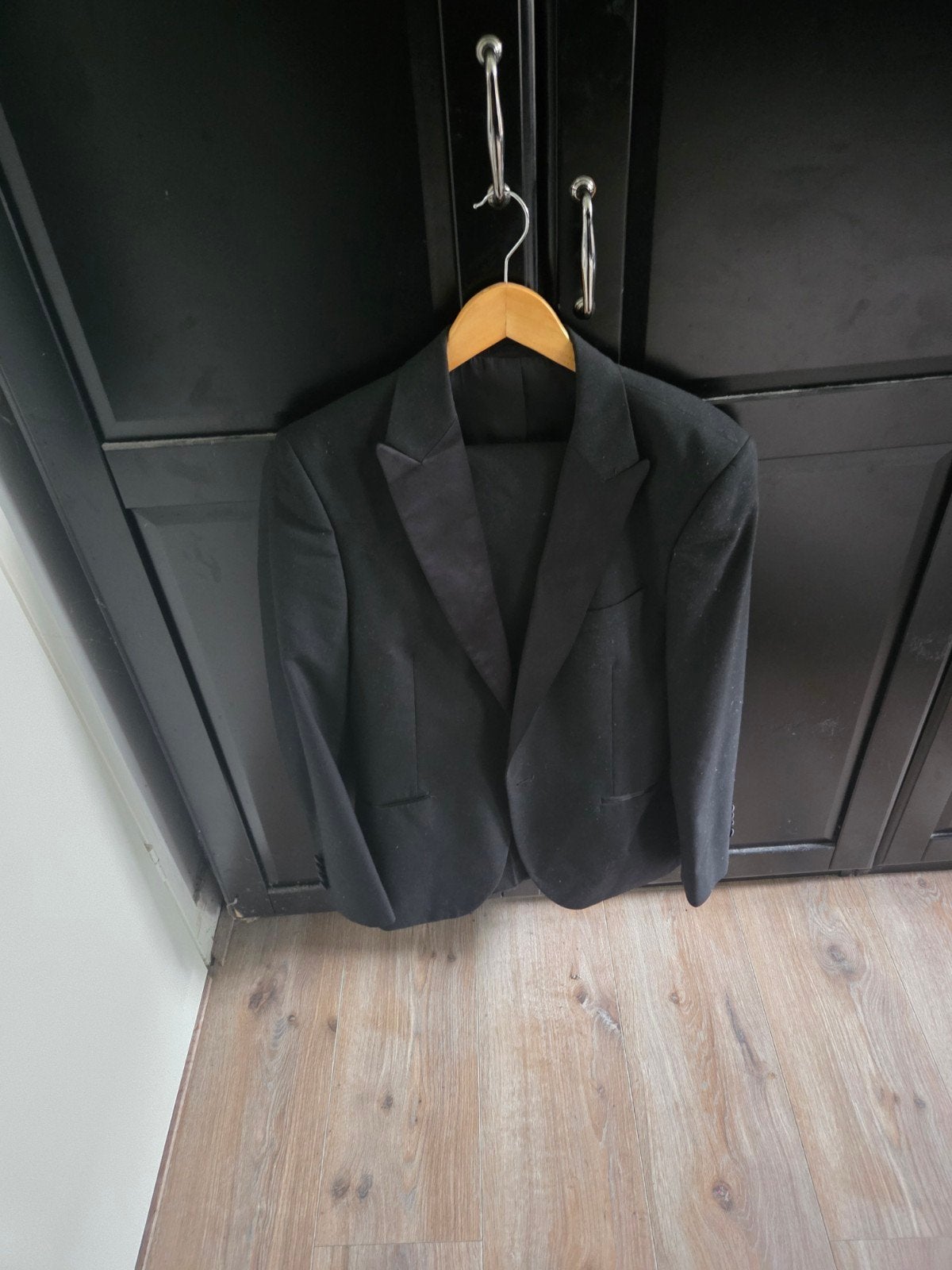 Zwart Gala Pak + bijbehorend overhemd, Ophalen of Verzenden, Zo goed als nieuw, Maat 48/50 (M), Zwart