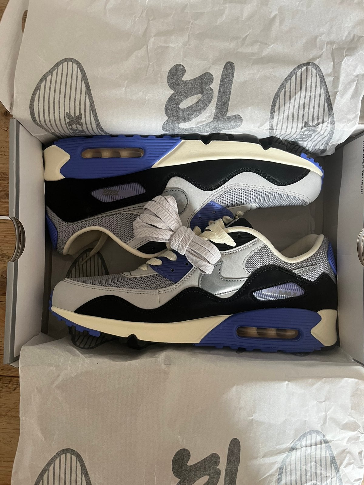 Nike Air Max 90 Patta SP Sapphire maat 45,5 nieuw!, Kleding | Heren, Schoenen, Ophalen of Verzenden, Nieuw, Blauw, Sneakers of Gympen