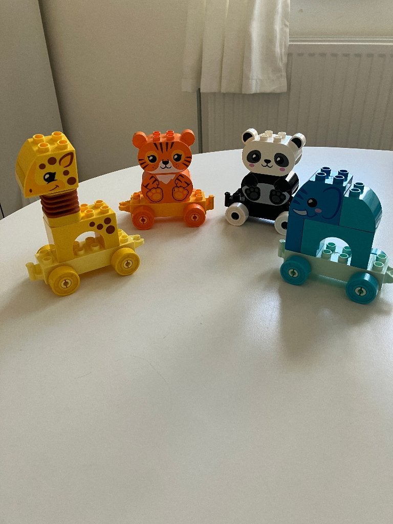 Lego Duplo Dierentrein (Giraffe, Tijger, Panda, Olifant), Kinderen en Baby's, Speelgoed | Duplo en Lego, Gebruikt, Overige thema's