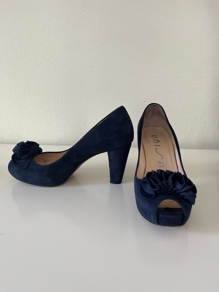 Dames schoenen maat 38 suede, Pumps, Blauw, Ophalen of Verzenden, Zo goed als nieuw