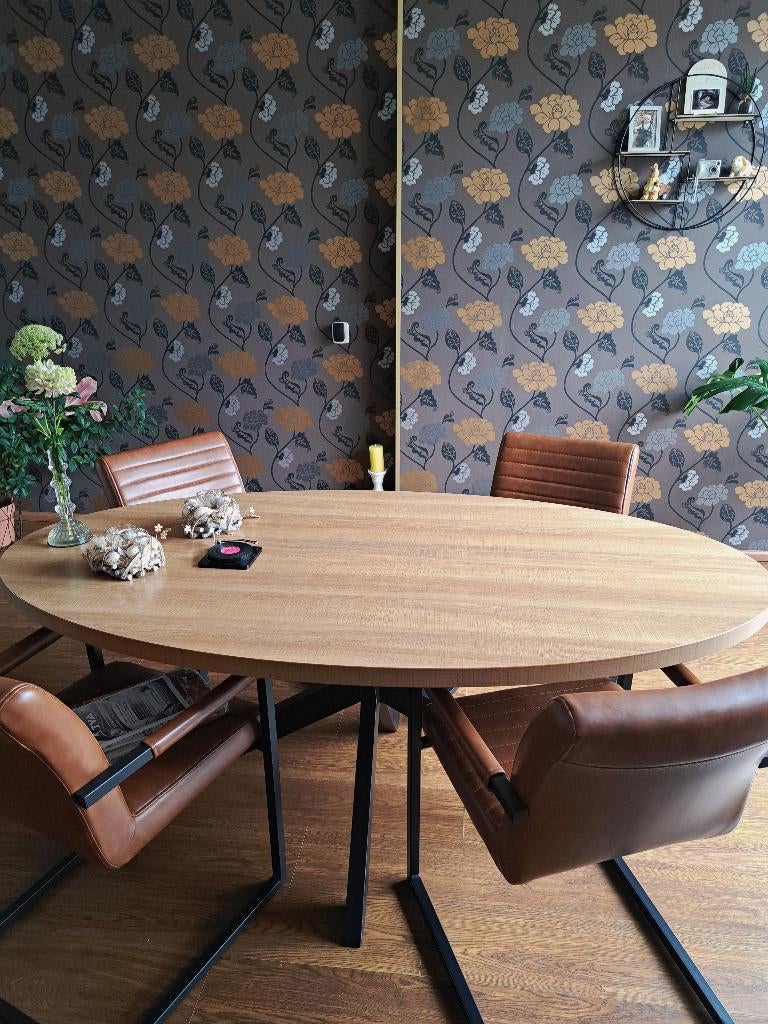 tafel, Huis en Inrichting, Tafels | Eettafels, Ophalen, Kunststof, 50 tot 100 cm, Zo goed als nieuw