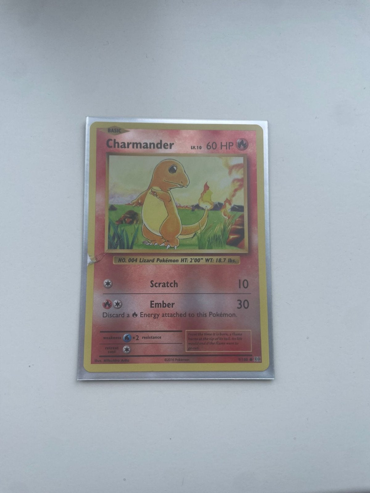 Pokémon Kaart Charmander LV.10 60 HP (2016), Ophalen of Verzenden, Gebruikt, Losse kaart