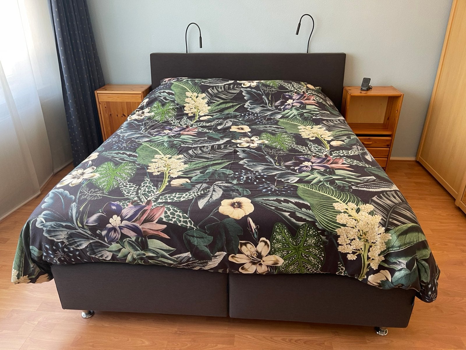 Karlsson uitstekende boxspring met talalay topper 160 X 200, Ophalen, Zo goed als nieuw, Tweepersoons, 160 cm