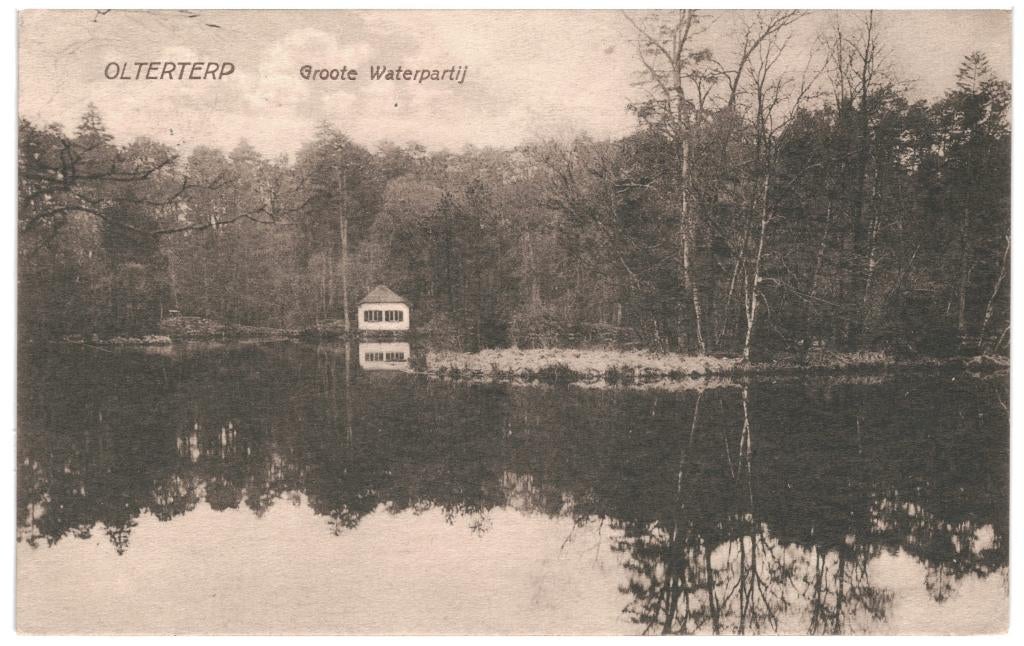 967292 Olterterp Friesland Groote Waterpartij 1927 Gelopen, Ophalen of Verzenden, 1920 tot 1940, Gelopen, Friesland