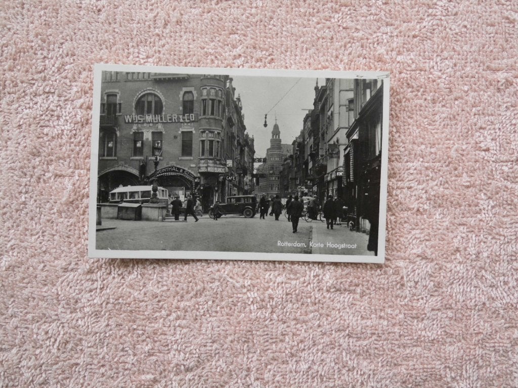 Oude ansichtkaart Rotterdam, Korte Hoogstraat, Ophalen of Verzenden, 1920 tot 1940, Ongelopen, Zuid-Holland