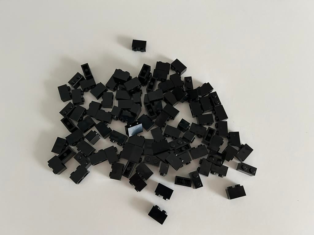 Lego stenen Zwart 1x2 - 100 stuks - Nieuw, Kinderen en Baby's, Speelgoed | Duplo en Lego, Ophalen of Verzenden, Nieuw, Losse stenen