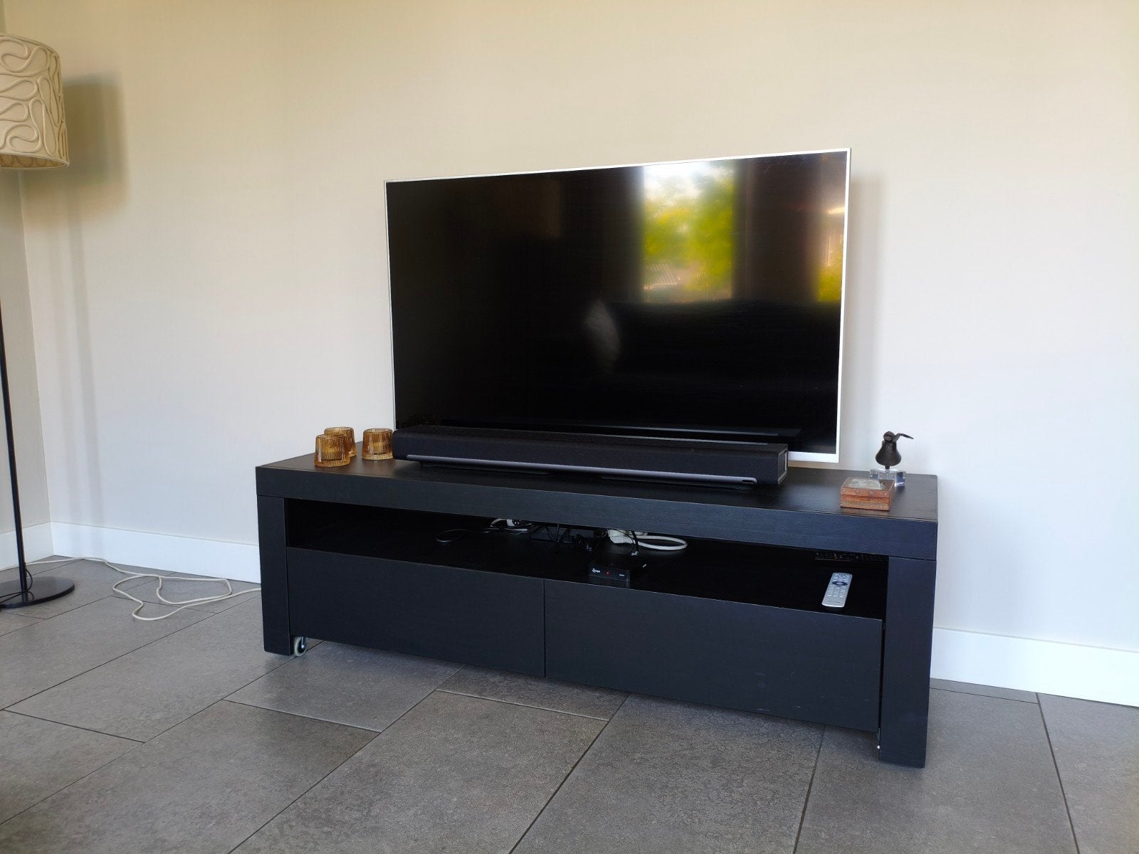 Woood TV meubel, Ophalen, Gebruikt, 100 tot 150 cm, Eikenhout