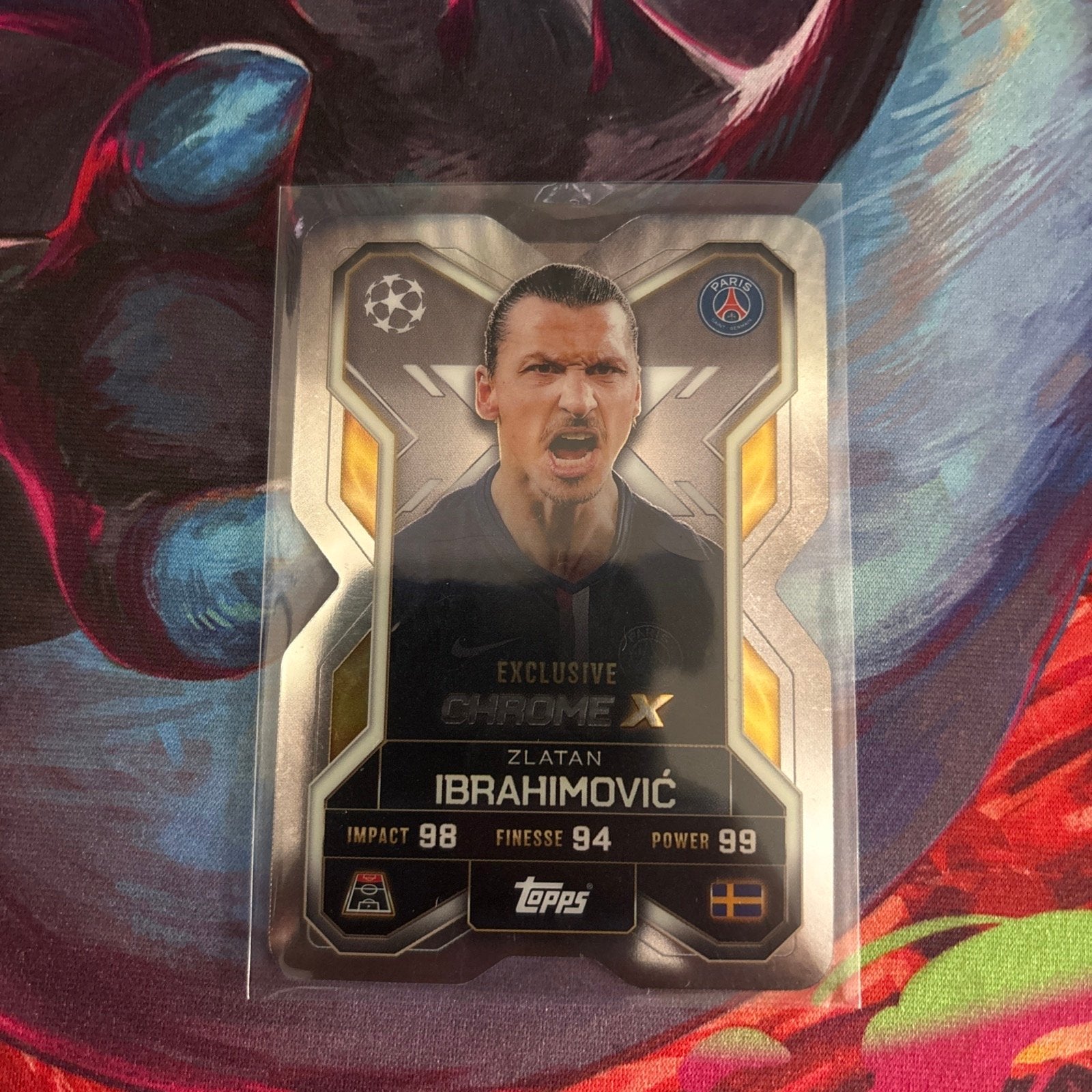 Topps Match Attax Extra 2025/26 Chrome X Zlatan Ibrahimovic, Buitenlandse clubs, Spelerskaart, Nieuw, Ophalen of Verzenden