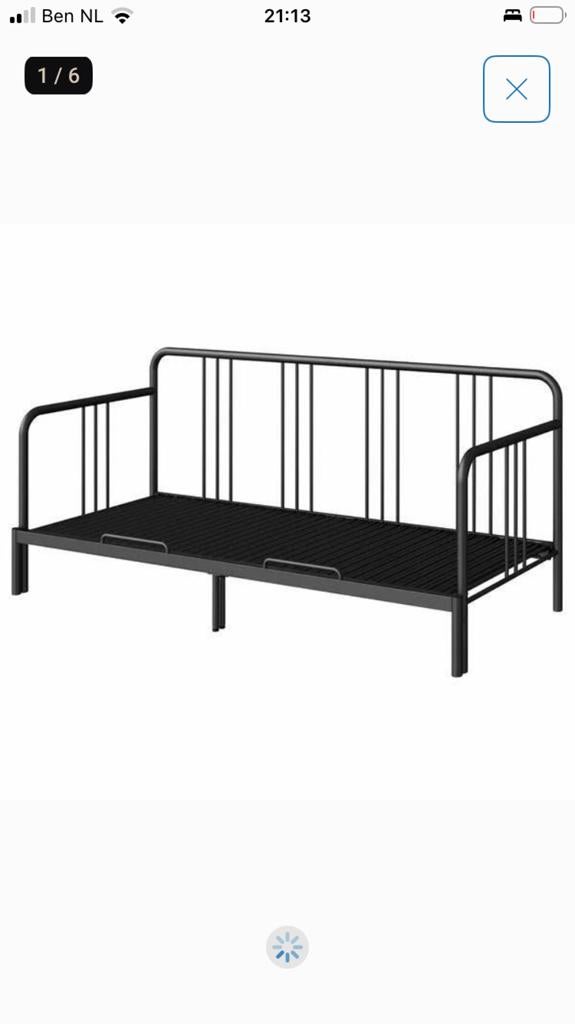 Fyresdal ikea bed bank, Ophalen, Wit, Tweepersoons, Zo goed als nieuw