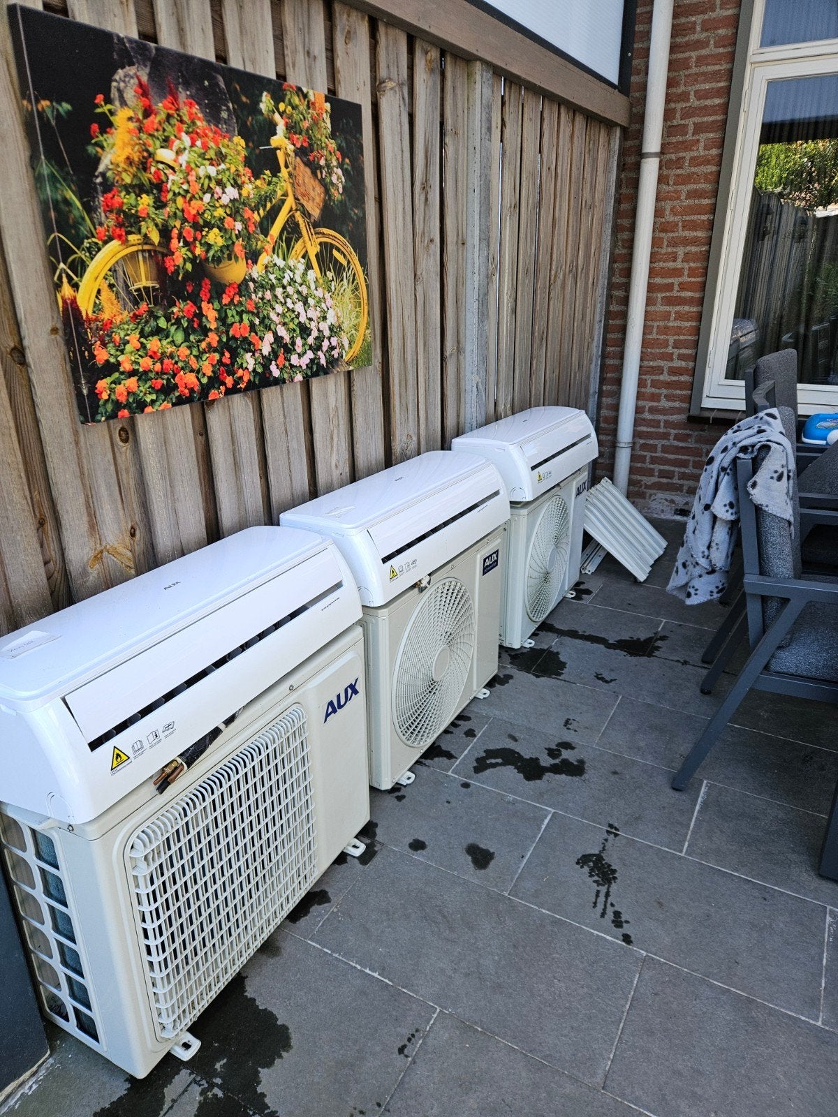 3x AUX Airco Split Unit - Koelen en Verwarmen, Ophalen, Minder dan 60 m³, 3 snelheden of meer, Afstandsbediening