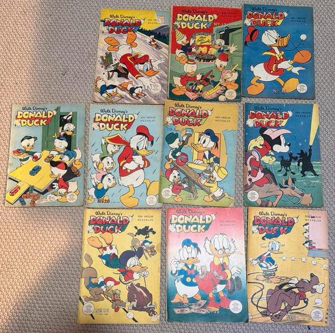 Donald Duck Weekblad - Collectie uit 1957, Meerdere stripboeken, Ophalen of Verzenden, Gelezen