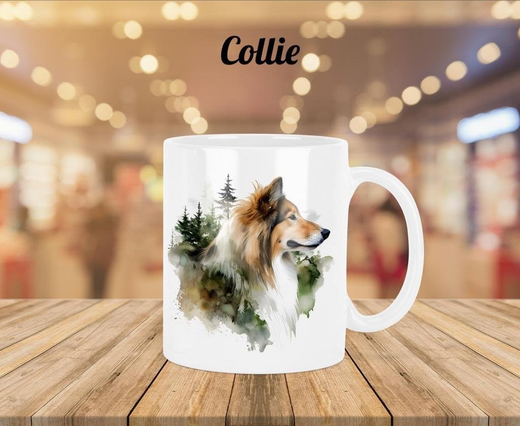 Collie profiel mok, Verzenden, Nieuw