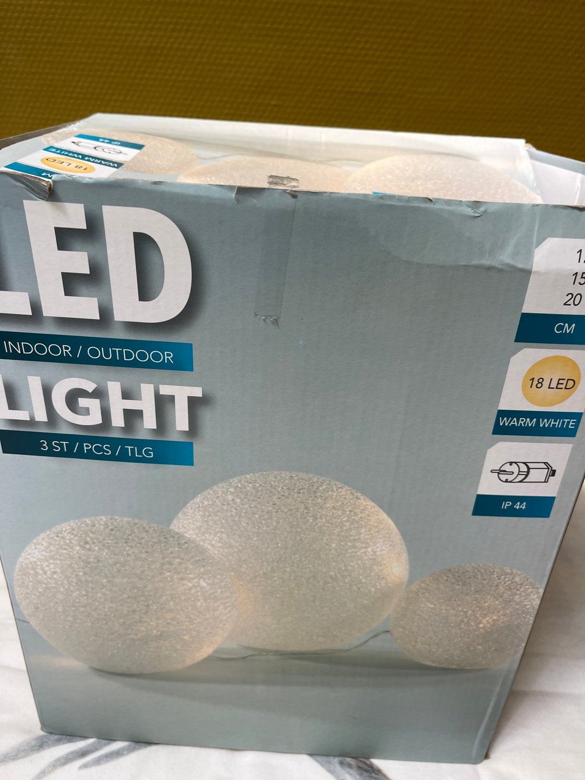 LED Lichtbollen Set - Binnen & Buiten - Warm Wit - IP44, Ophalen, Nieuw