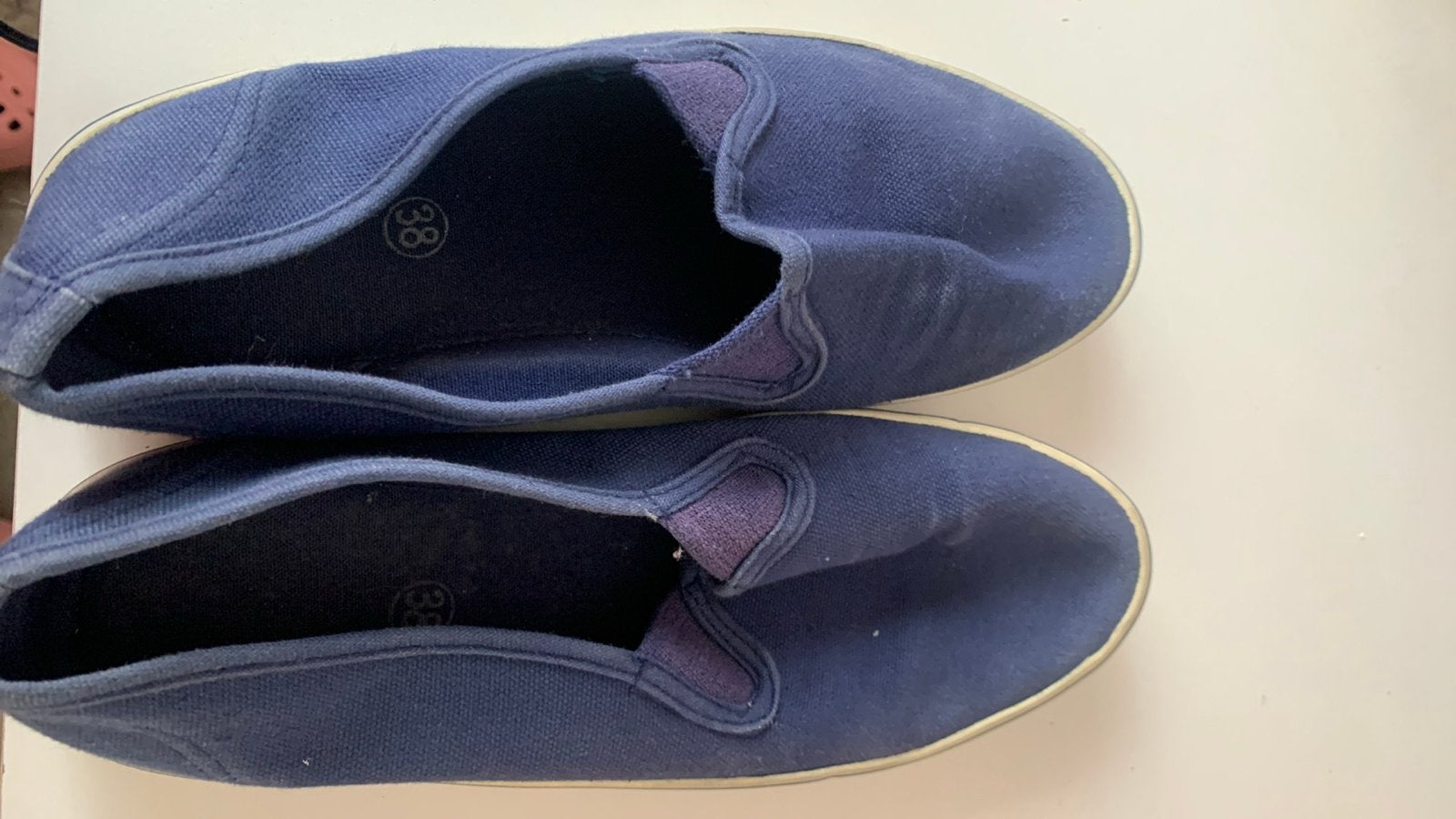 Blauwe instappers - Maat 38, euro 1,95, Ophalen of Verzenden, Gedragen, Blauw, Instappers