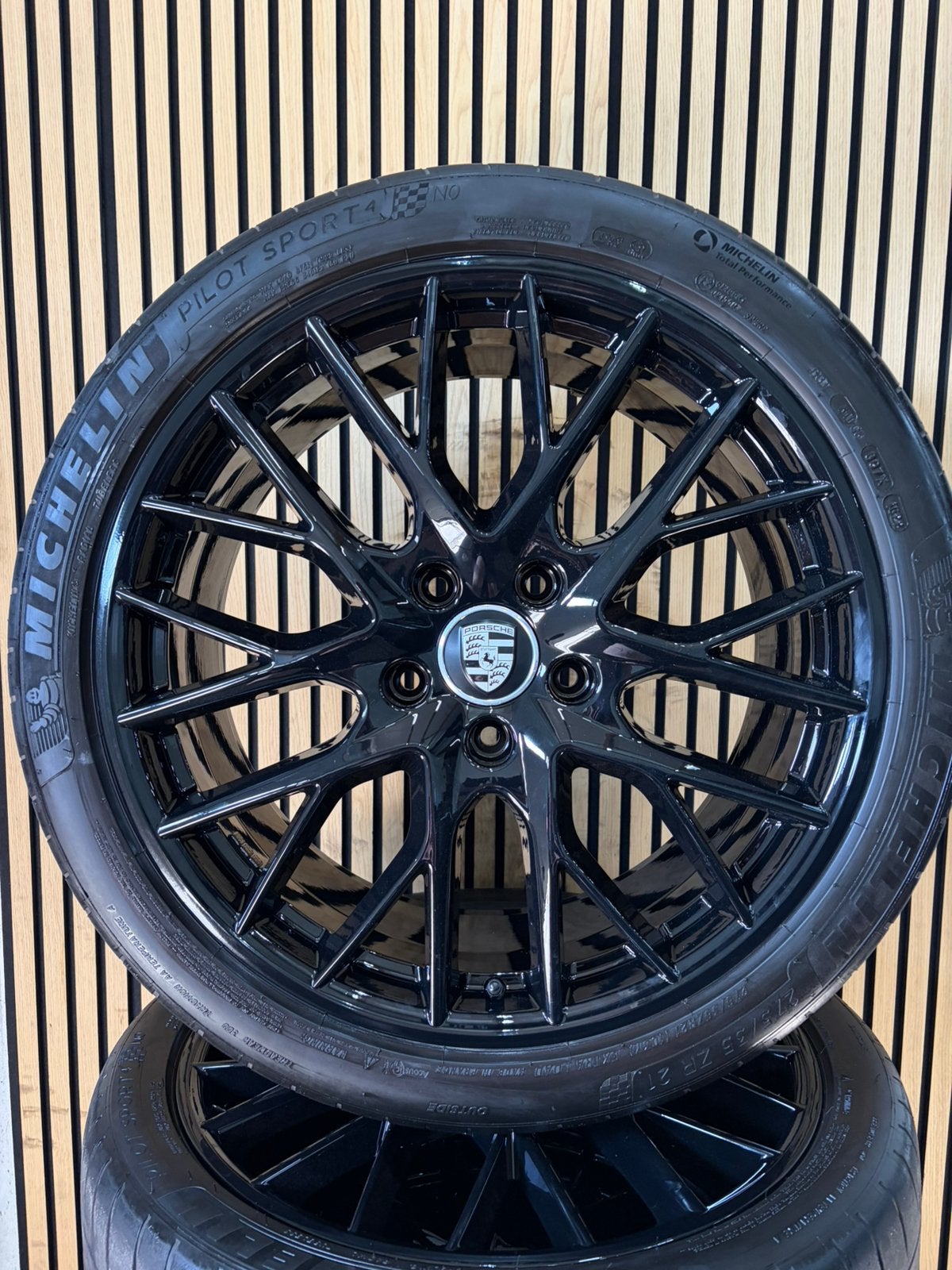Originele 21” Porsche Panamera 971 Sport Design Zomerbanden, Auto-onderdelen, Gebruikt, ., Banden en Velgen, Porsche