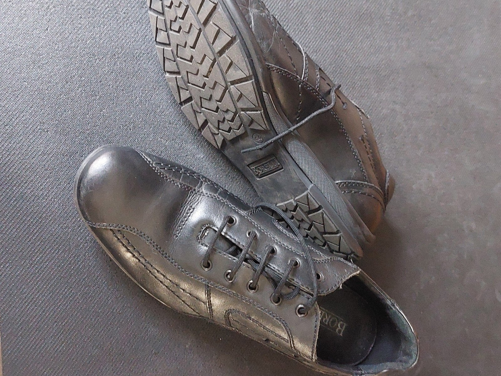 Borelli Nette Zwarte Leren Veterschoenen Maat 44, Borelli, Zwart, Ophalen of Verzenden, Gedragen