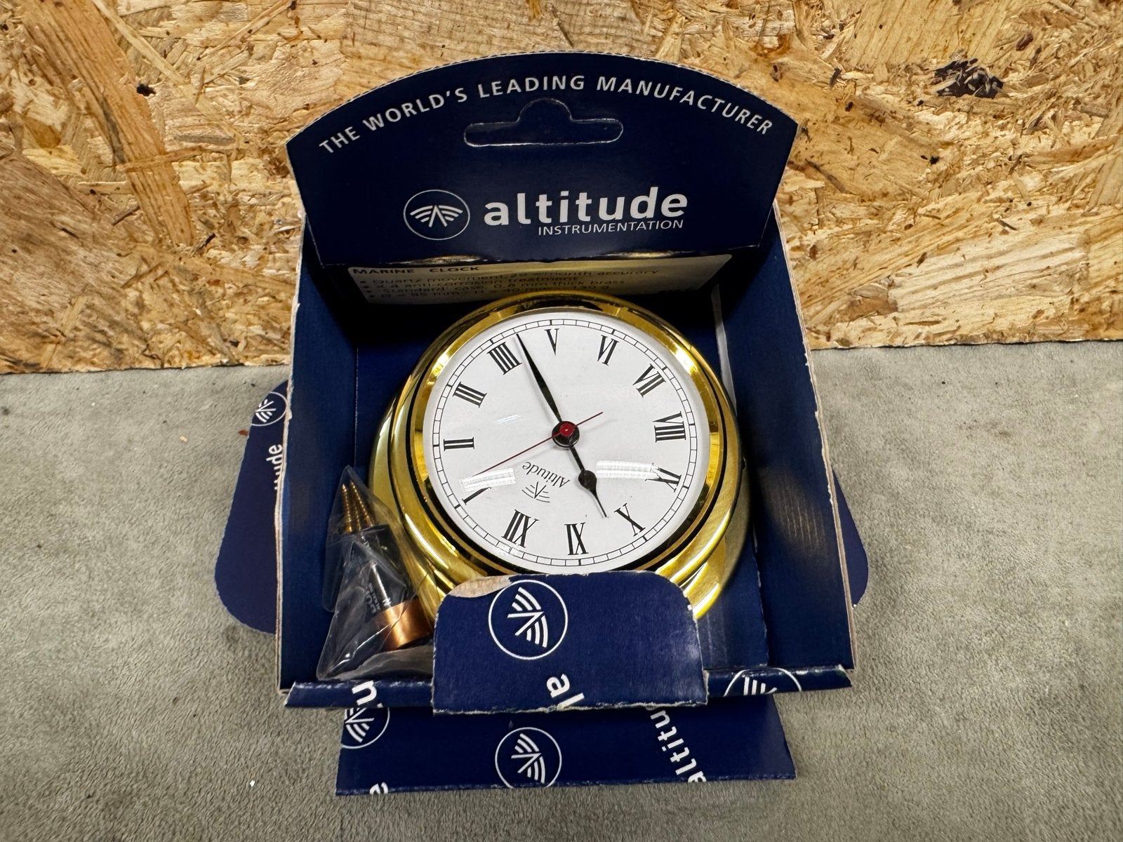 Altitude Messing Scheepsklok Quartz - Nieuw in Doos!, Nieuw, Ophalen of Verzenden, X, Zeilboot of Motorboot