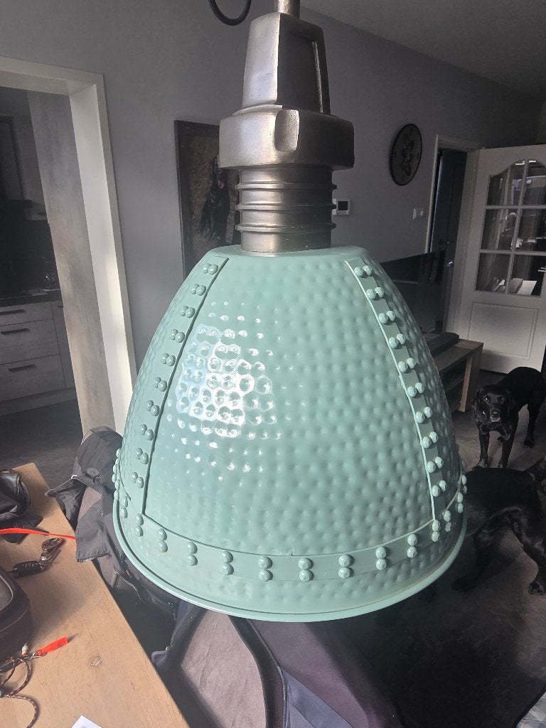 Jan de bouvrie lamp mintgroen, Ophalen, E27 (groot), Zo goed als nieuw, Metaal
