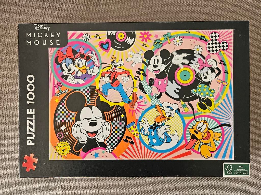 Disney Mickey Mouse Puzzel 1000 stukjes, Hobby en Vrije tijd, Denksport en Puzzels, Ophalen of Verzenden, 500 t/m 1500 stukjes