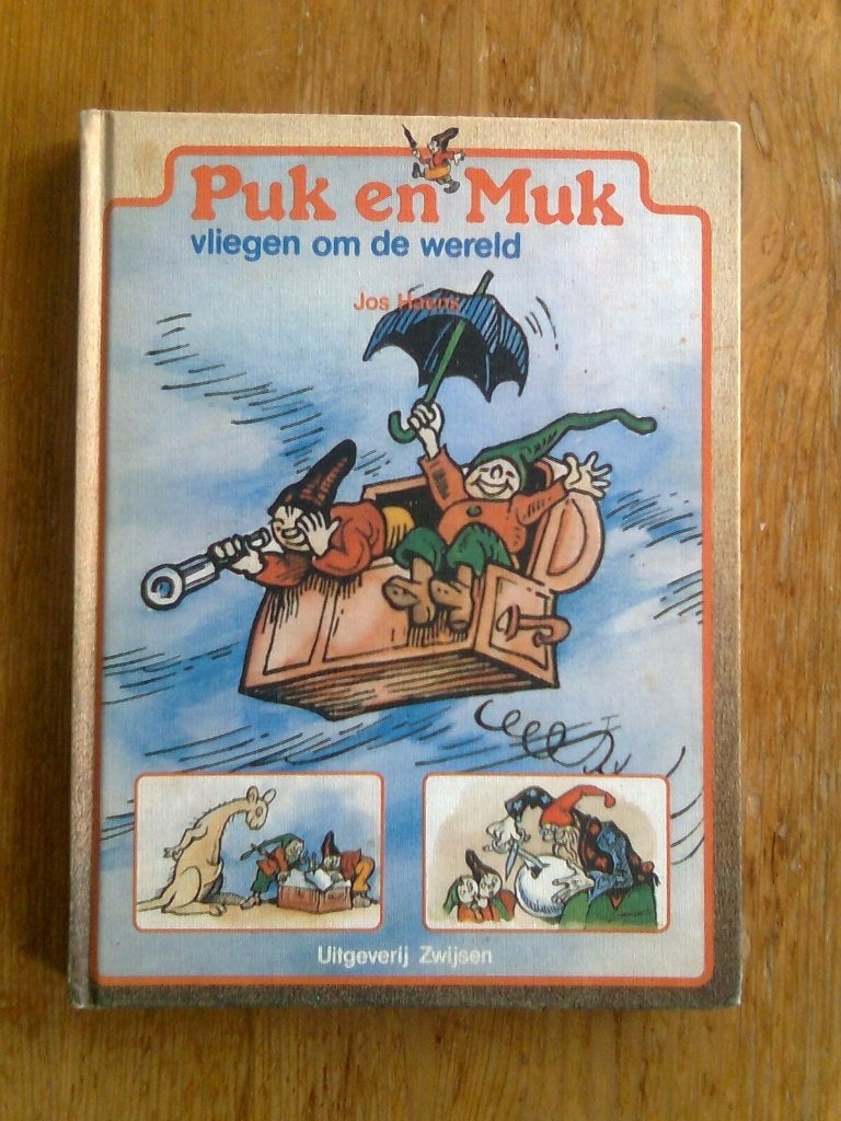 Puk en Muk vliegen om de wereld/Puk en Muk onder de wereld, Ophalen of Verzenden, Zo goed als nieuw